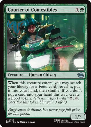Courier of Comestibles (TMT-112) [Teenage Mutant Ninja Turtles] Foil MTG Single Wizards of the Coast
