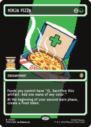 Ninja Pizza (Surge Foil) (TMC-093) [Commander: Teenage Mutant Ninja Turtles] Foil MTG Single Wizards of the Coast