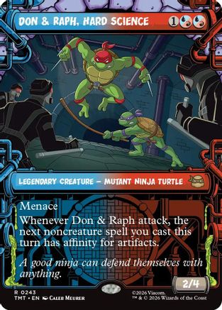 Don & Raph, Hard Science (TMT-243) [Teenage Mutant Ninja Turtles] Foil MTG Single Wizards of the Coast