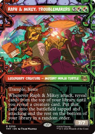 Raph & Mikey, Troublemakers (TMT-250) [Teenage Mutant Ninja Turtles] Foil MTG Single Wizards of the Coast