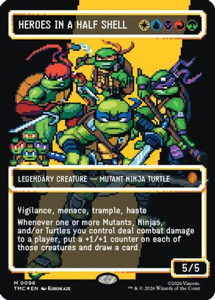Heroes in a Half Shell (0096) (Surge Foil) (TMC-096) [Commander: Teenage Mutant Ninja Turtles] Foil MTG Single Wizards of the Coast