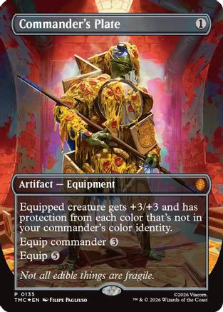 Commander's Plate (TMC-135) [Commander: Teenage Mutant Ninja Turtles] Foil MTG Single Wizards of the Coast