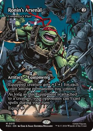 Ronin's Arsenal - Conqueror's Flail (PZA-015) [Teenage Mutant Ninja Turtles Eternal-Legal] Foil MTG Single Wizards of the Coast