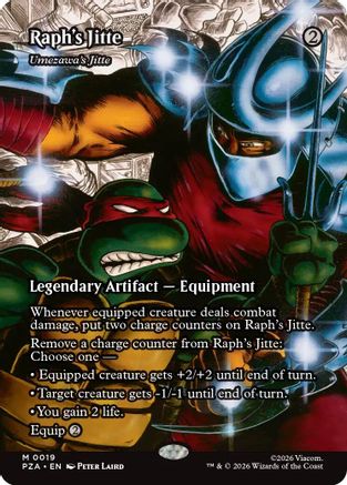 Raph's Jitte - Umezawa's Jitte (PZA-019) [Teenage Mutant Ninja Turtles Eternal-Legal] MTG Single Wizards of the Coast