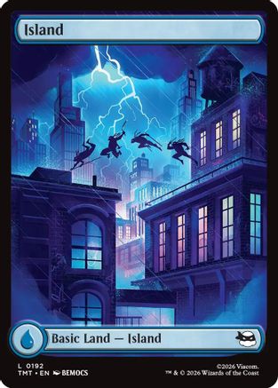 Island (0192) (TMT-192) [Teenage Mutant Ninja Turtles] Foil MTG Single Wizards of the Coast