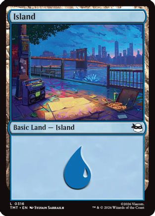 Island (0316) (TMT-316) [Teenage Mutant Ninja Turtles] Foil MTG Single Wizards of the Coast