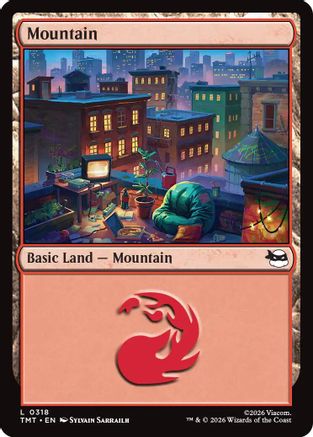 Mountain (0318) (TMT-318) [Teenage Mutant Ninja Turtles] Foil MTG Single Wizards of the Coast