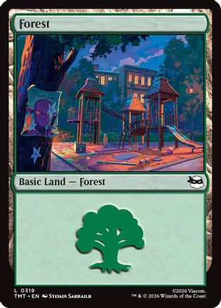Forest (0319) (TMT-319) [Teenage Mutant Ninja Turtles] Foil MTG Single Wizards of the Coast