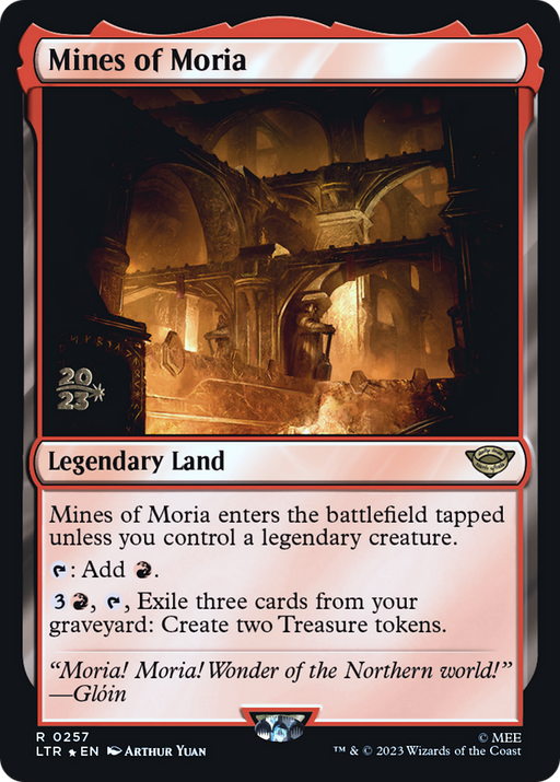 Mines of Moria (PRE-257) [Tales of Middle-earth Promos] Foil MTG Single Wizards of the Coast