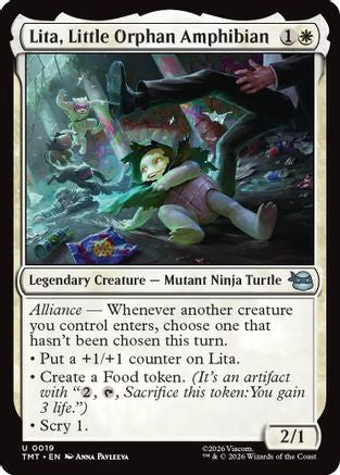 Lita, Little Orphan Amphibian (TMT-019) [Teenage Mutant Ninja Turtles] Foil MTG Single Wizards of the Coast