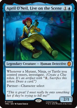 April O'Neil, Live on the Scene (TMC-009) [Commander: Teenage Mutant Ninja Turtles] Foil MTG Single Wizards of the Coast