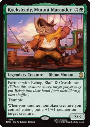 Rocksteady, Mutant Marauder (TMC-033) [Commander: Teenage Mutant Ninja Turtles] MTG Single Wizards of the Coast