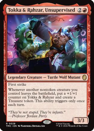 Tokka & Rahzar, Unsupervised (TMC-028) [Commander: Teenage Mutant Ninja Turtles] MTG Single Wizards of the Coast