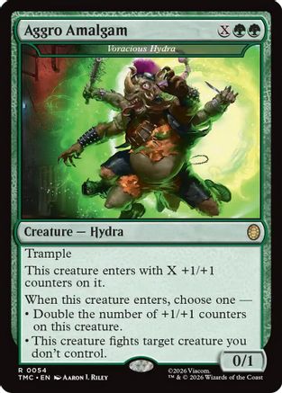 Aggro Amalgam - Voracious Hydra (TMC-054) [Commander: Teenage Mutant Ninja Turtles] MTG Single Wizards of the Coast