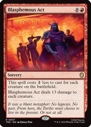 Blasphemous Act (TMC-047) [Commander: Teenage Mutant Ninja Turtles] MTG Single Wizards of the Coast