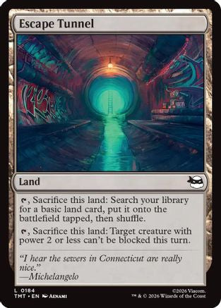 Escape Tunnel (TMT-184) [Teenage Mutant Ninja Turtles] MTG Single Wizards of the Coast