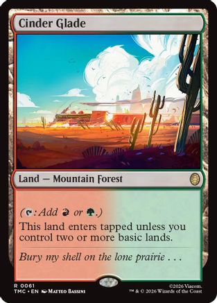 Cinder Glade (TMC-061) [Commander: Teenage Mutant Ninja Turtles] MTG Single Wizards of the Coast