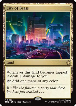 City of Brass (TMC-062) [Commander: Teenage Mutant Ninja Turtles] MTG Single Wizards of the Coast