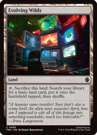Evolving Wilds (TMC-065) [Commander: Teenage Mutant Ninja Turtles] MTG Single Wizards of the Coast