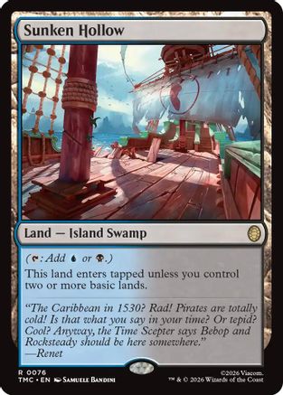 Sunken Hollow (TMC-076) [Commander: Teenage Mutant Ninja Turtles] MTG Single Wizards of the Coast