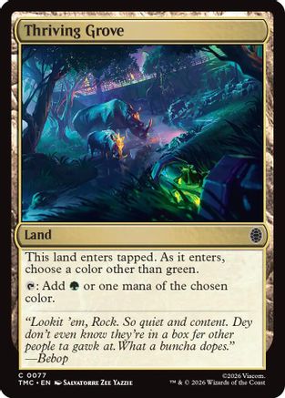 Thriving Grove (TMC-077) [Commander: Teenage Mutant Ninja Turtles] MTG Single Wizards of the Coast