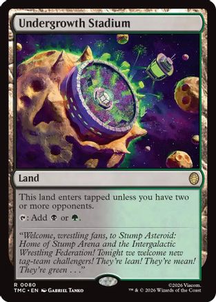 Undergrowth Stadium (TMC-080) [Commander: Teenage Mutant Ninja Turtles] MTG Single Wizards of the Coast