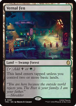Vernal Fen (TMC-081) [Commander: Teenage Mutant Ninja Turtles] MTG Single Wizards of the Coast