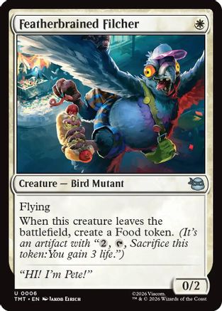 Featherbrained Filcher (TMT-006) [Teenage Mutant Ninja Turtles] MTG Single Wizards of the Coast