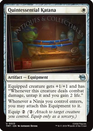 Quintessential Katana (TMT-023) [Teenage Mutant Ninja Turtles] Foil MTG Single Wizards of the Coast
