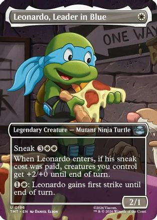 Leonardo, Leader in Blue (TMT-196) [Teenage Mutant Ninja Turtles] Foil MTG Single Wizards of the Coast