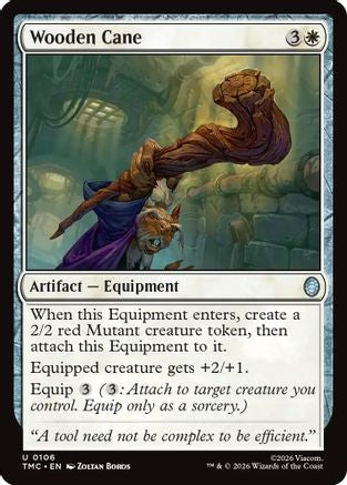 Wooden Cane (TMC-106) [Commander: Teenage Mutant Ninja Turtles] MTG Single Wizards of the Coast