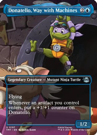 Donatello, Way with Machines (TMT-197) [Teenage Mutant Ninja Turtles] Foil MTG Single Wizards of the Coast