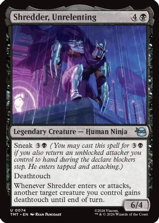 Shredder, Unrelenting (TMT-074) [Teenage Mutant Ninja Turtles] Foil MTG Single Wizards of the Coast