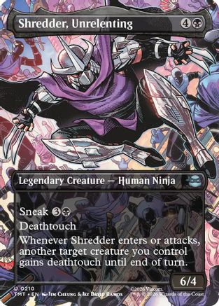 Shredder, Unrelenting (TMT-210) [Teenage Mutant Ninja Turtles] Foil MTG Single Wizards of the Coast