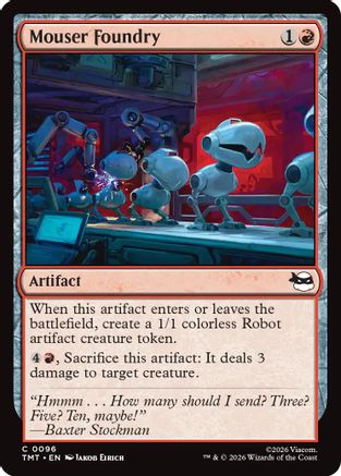 Mouser Foundry (TMT-096) [Teenage Mutant Ninja Turtles] Foil MTG Single Wizards of the Coast
