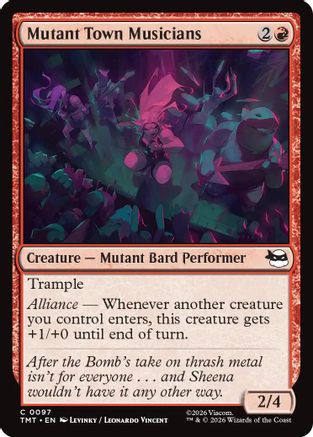 Mutant Town Musicians (TMT-097) [Teenage Mutant Ninja Turtles] Foil MTG Single Wizards of the Coast