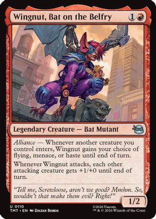 Wingnut, Bat on the Belfry (TMT-110) [Teenage Mutant Ninja Turtles] Foil MTG Single Wizards of the Coast