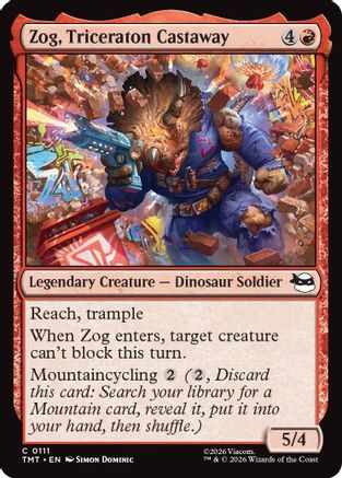 Zog, Triceraton Castaway (TMT-111) [Teenage Mutant Ninja Turtles] Foil MTG Single Wizards of the Coast