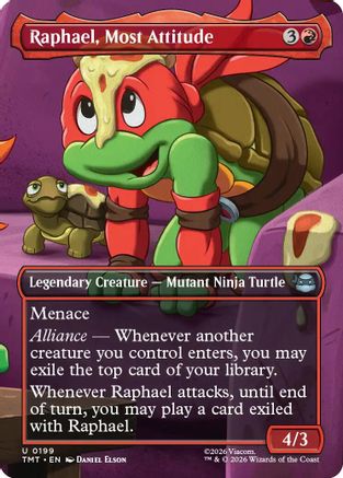 Raphael, Most Attitude (TMT-199) [Teenage Mutant Ninja Turtles] MTG Single Wizards of the Coast