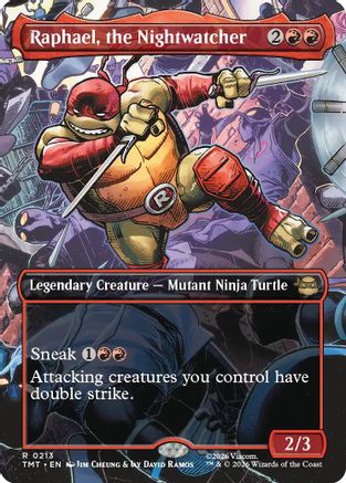 Raphael, the Nightwatcher (TMT-213) [Teenage Mutant Ninja Turtles] Foil MTG Single Wizards of the Coast