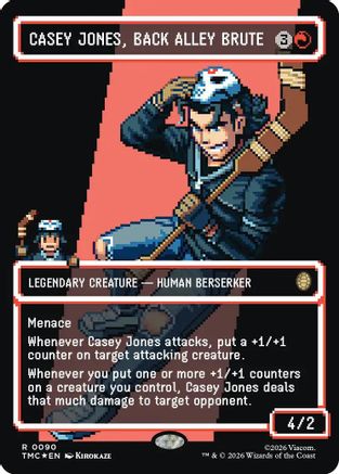 Casey Jones, Back Alley Brute (Surge Foil) (TMC-090) [Commander: Teenage Mutant Ninja Turtles] Foil MTG Single Wizards of the Coast