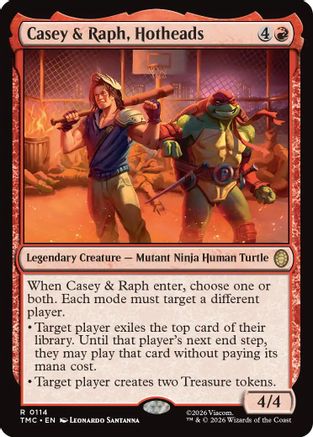 Casey & Raph, Hotheads (TMC-114) [Commander: Teenage Mutant Ninja Turtles] MTG Single Wizards of the Coast