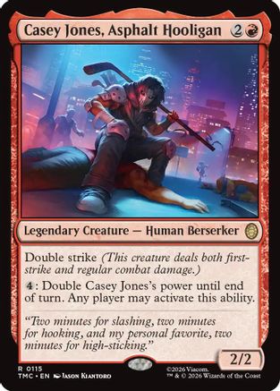 Casey Jones, Asphalt Hooligan (TMC-115) [Commander: Teenage Mutant Ninja Turtles] MTG Single Wizards of the Coast