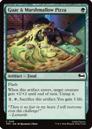 Guac & Marshmallow Pizza (TMT-116) [Teenage Mutant Ninja Turtles] Foil MTG Single Wizards of the Coast