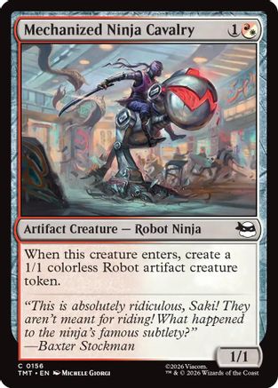 Mechanized Ninja Cavalry (TMT-156) [Teenage Mutant Ninja Turtles] Foil MTG Single Wizards of the Coast