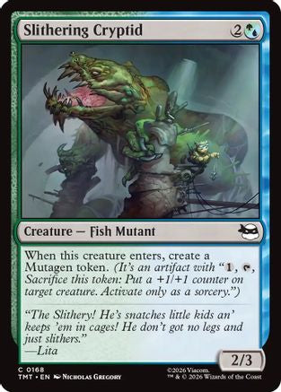 Slithering Cryptid (TMT-168) [Teenage Mutant Ninja Turtles] MTG Single Wizards of the Coast