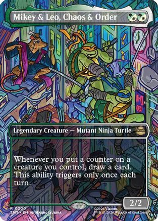 Mikey & Leo, Chaos & Order (TMT-200) [Teenage Mutant Ninja Turtles] MTG Single Wizards of the Coast