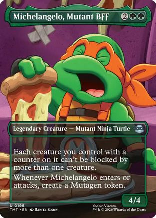 Michelangelo, Mutant BFF (TMT-198) [Teenage Mutant Ninja Turtles] Foil MTG Single Wizards of the Coast