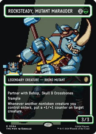 Rocksteady, Mutant Marauder (Surge Foil) (TMC-094) [Commander: Teenage Mutant Ninja Turtles] Foil MTG Single Wizards of the Coast
