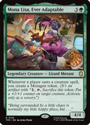 Mona Lisa, Ever Adaptable (TMC-126) [Commander: Teenage Mutant Ninja Turtles] MTG Single Wizards of the Coast